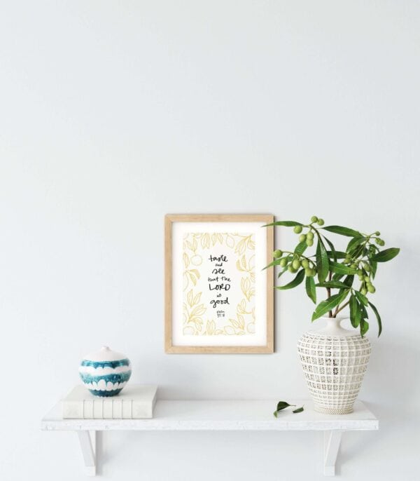 Gebetsbild mit Bibelvers, christliche Wanddekoration, christliche Zitater, christliche Raumgestaltung.