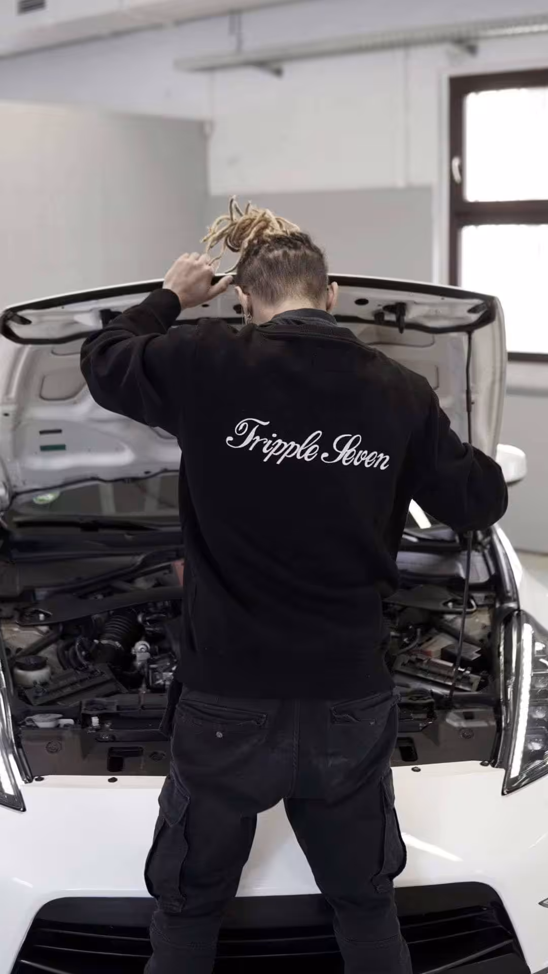 Hände, Person, Auto, Mechaniker, Reparatur, Motor, Werkstatt, Auto-Service.