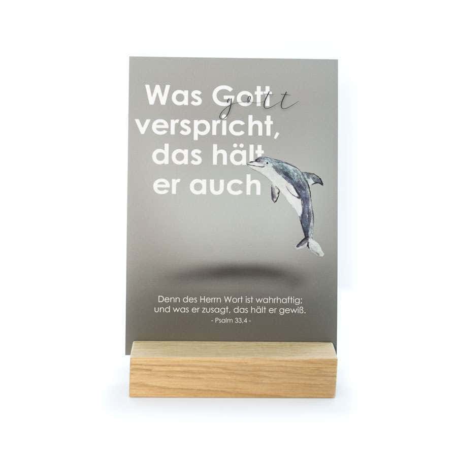 13er Mutmach-Kartenset VERTRAUEN 2 Gottesversprechen Inspiration Wandbild mit Fischmotiv für christlichen Haushalt.