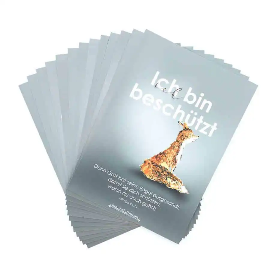 13er Mutmach-Kartenset WURZELN 2 Gebetskarte mit Schutzvers für Christen, Glaube und Spiritualität, mookho.de.