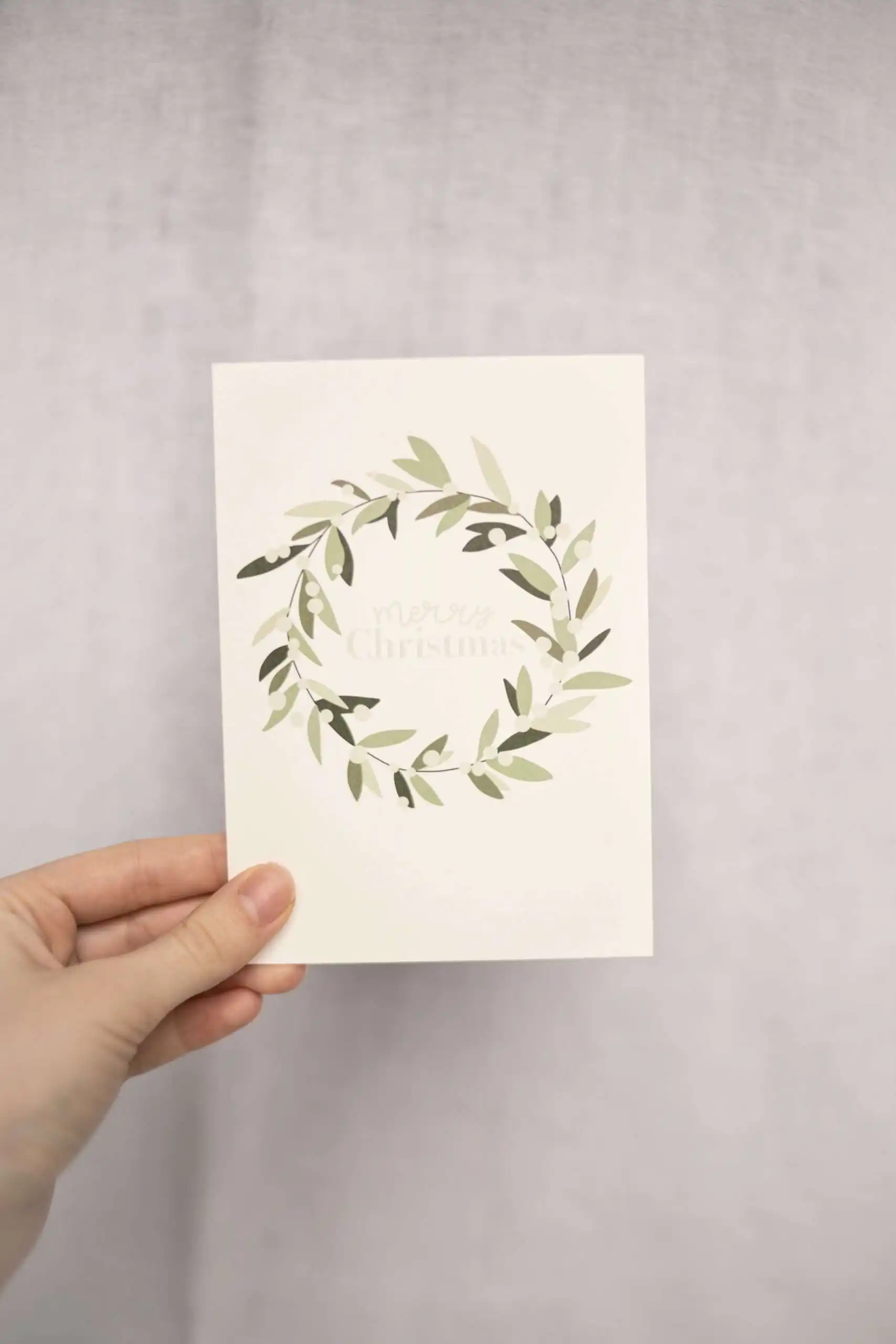 merry christmas - Karte A6 3 Feierliche Weihnachtskarte mit christlichem Gruß und Naturmotiv, Geschenkidee.