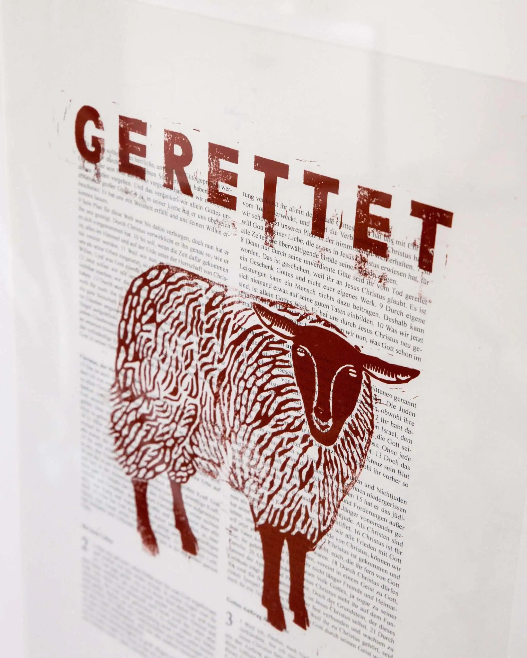 GERETTET . Die Bibel auf Art Prints . Kunstdruck A3 . Epheserbrief 2 Got it! Please upload the image you'd like me to analyze and generate SEO text for.