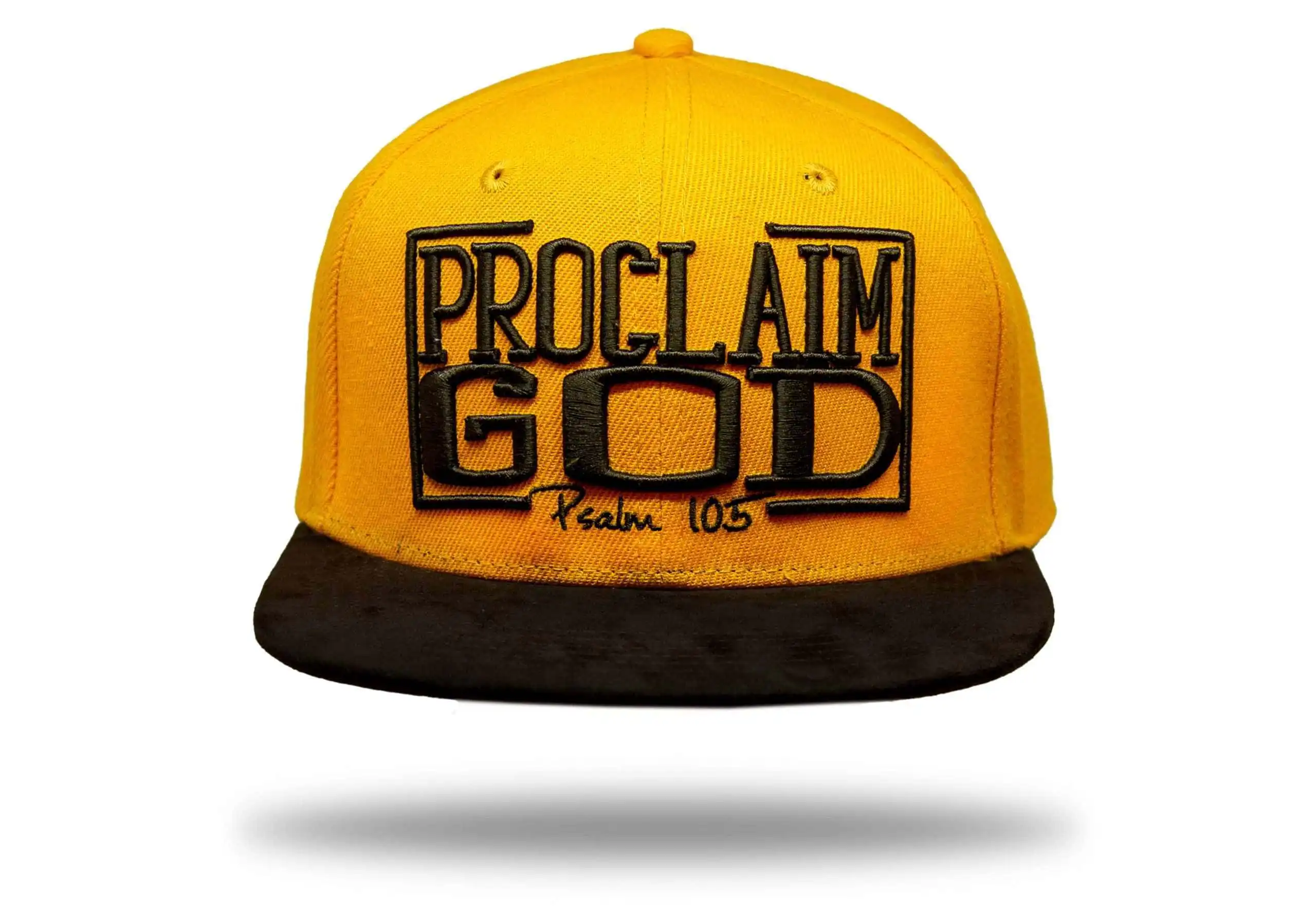 Glaubenssnapback mit "Proclaim God" Aufdruck, christliche Markenmode, Bibelzitate.