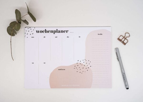 Moderne Wochenplaner für christliche Marken, Bibelverse, Glaube, Inspiration, Gebetsnotizen.