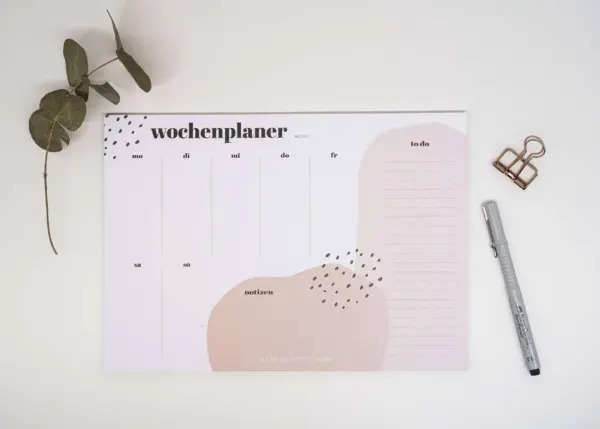 Moderne Wochenplaner für christliche Marken, Bibelverse, Glaube, Inspiration, Gebetsnotizen.