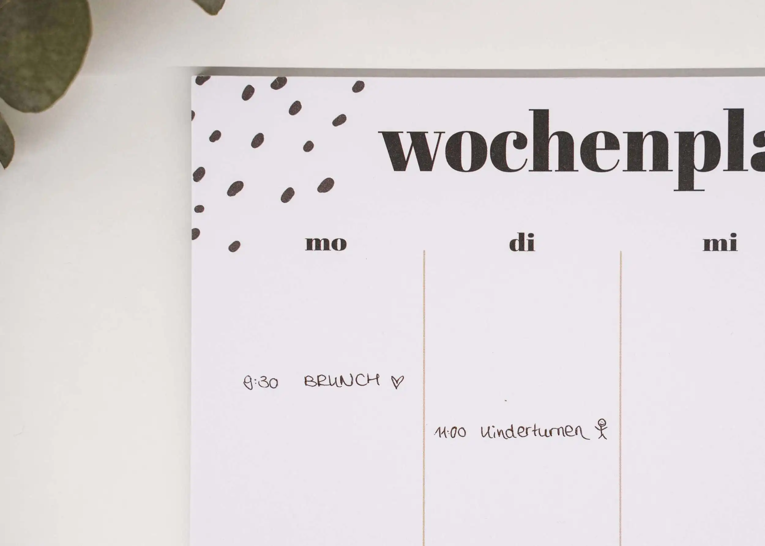 WOCHENPLANER 4 Gottesdienstplan für christliche Gemeinschaften auf Mookho.de.