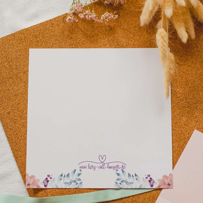 Personalisierter Blumenkranz 2 Gebetskarte mit christlichem Design für Gebete und Segen.
