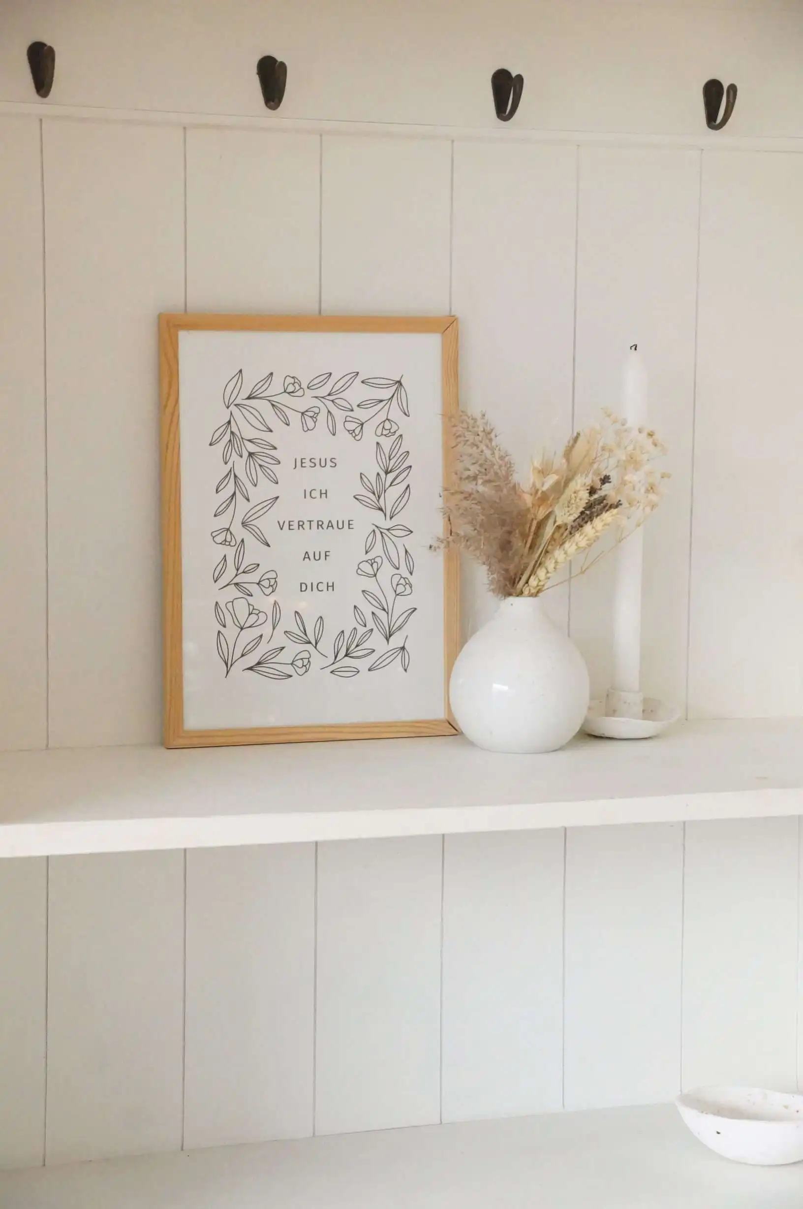 Segensspruch Jesus vertraue auf dich Bibel Wandbild.