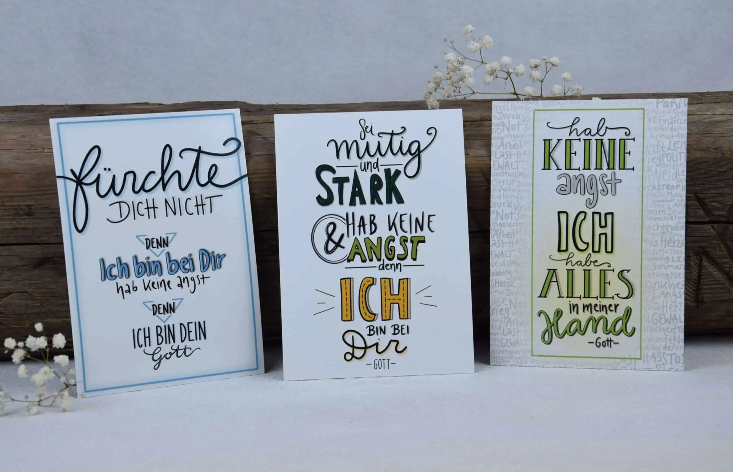 Inspirierende christliche Spruchkarten auf Mookho.de – Glaube, Mut, Vertrauen.