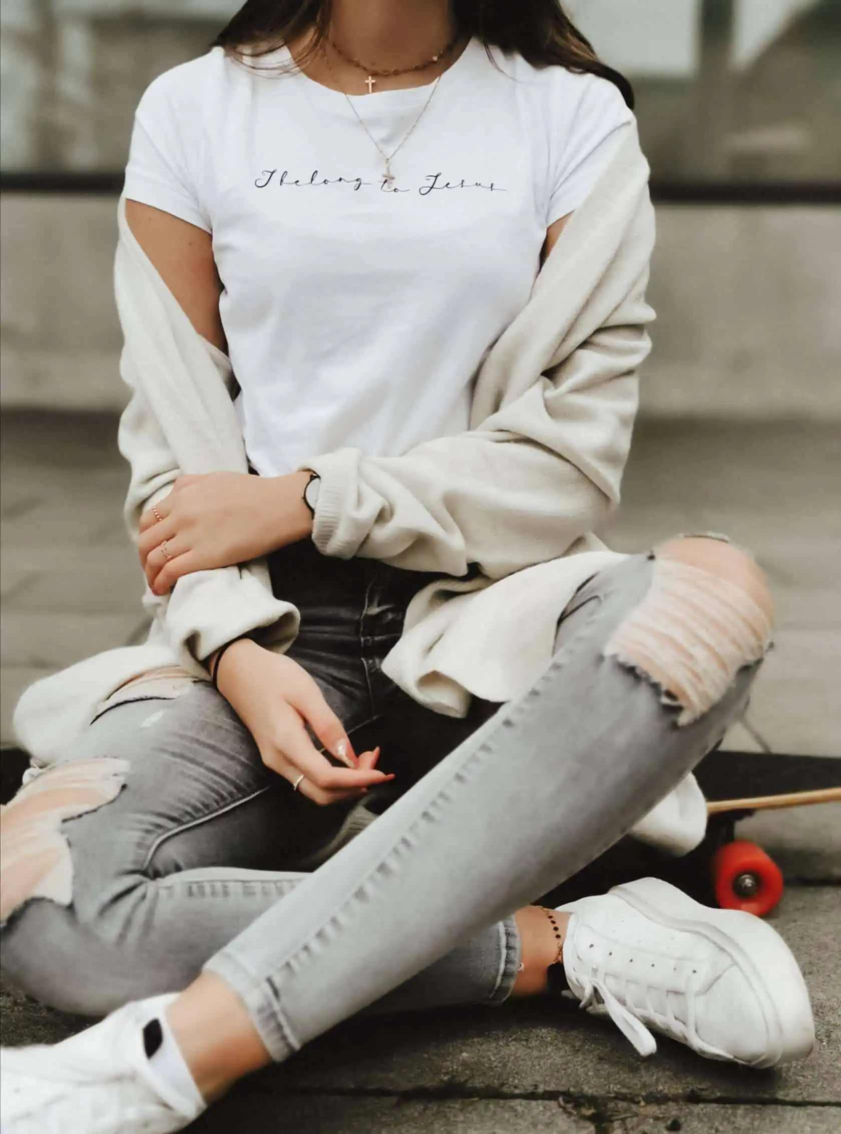 I belong to Jesus - Shirt 2 Moderne christliche Mode, Bibelzitat T-Shirt, Streetwear mit Glauben, christliche Kleidung Tragen.