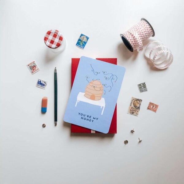 Fröhliches Geschenk mit "You're my honey" Grußkarte für Christen, Geschenkideen, Dekoration.