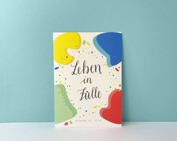 Lebens affirmative christliche Karte, Mutmach-Botschaft für Gläubige, christliches Design.