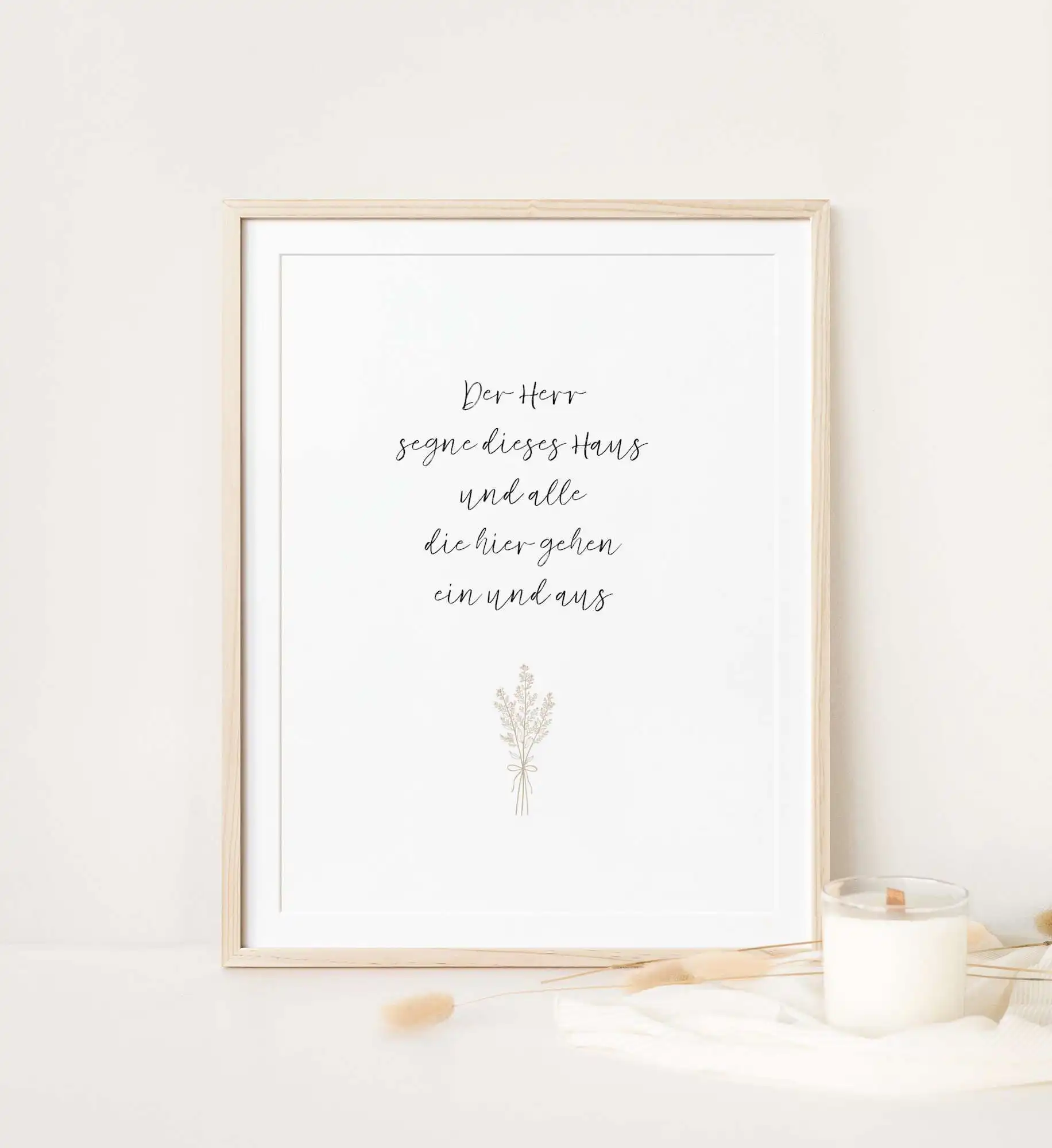 Makramee Wanddekoration mit Bibelzitat für christliche Inspiration.