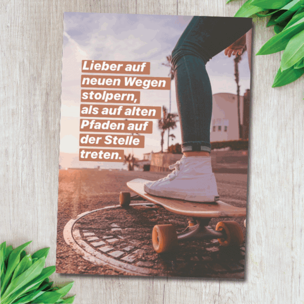 Mut macher Bibelvers, christliche Inspiration, positive Lebensweisheit, Glaubensbotschaft.