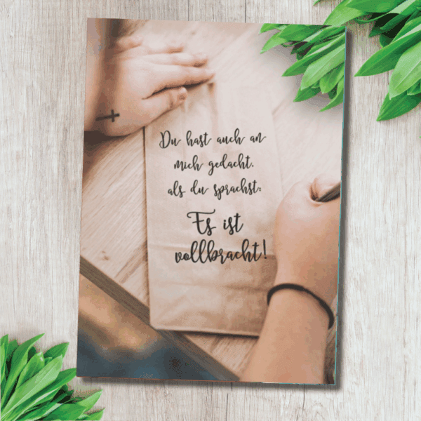 Glaube inspirierende Karte mit christlichen Worten, christliche Grußkarten und Geschenke.