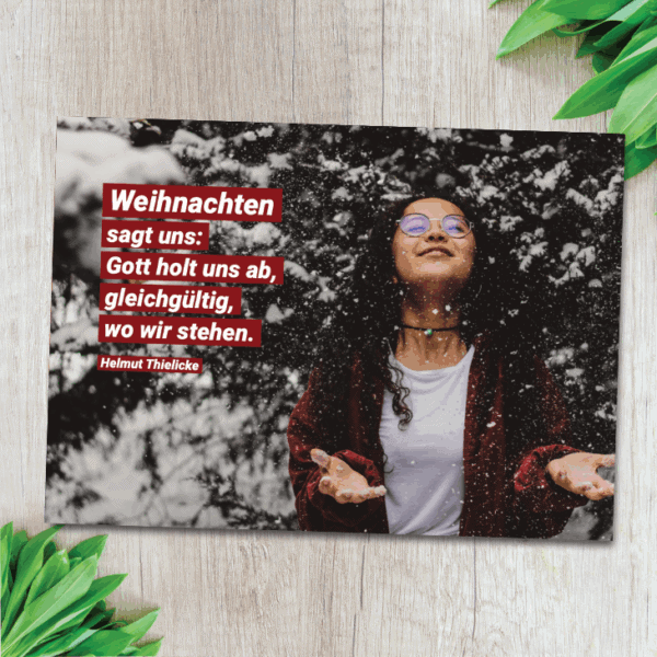 Gelassenheit im Schnee, christlicher Glaube, Weihnachtsbotschaft, inspirierende Cola, Mookho Marketplace.