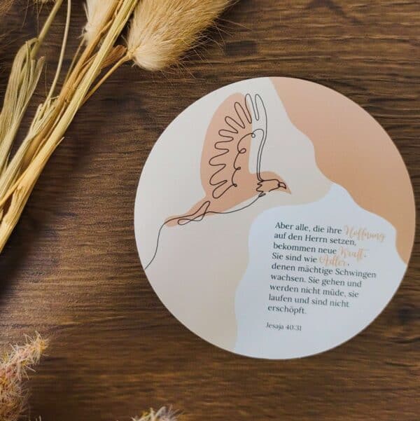 Segenskarte mit christlicher Botschaft und Illustration, christliche Geschenkidee, mookho.de.