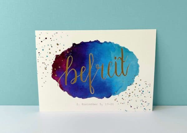 Segenskarte mit Bibelvers, christliche Grußkarte, Glaubensbotschaft, christlicher Gruß.