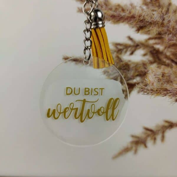 Lebensmotto Anhänger mit christlichem Spruch, religiöses Geschenk, christliche Motivation.