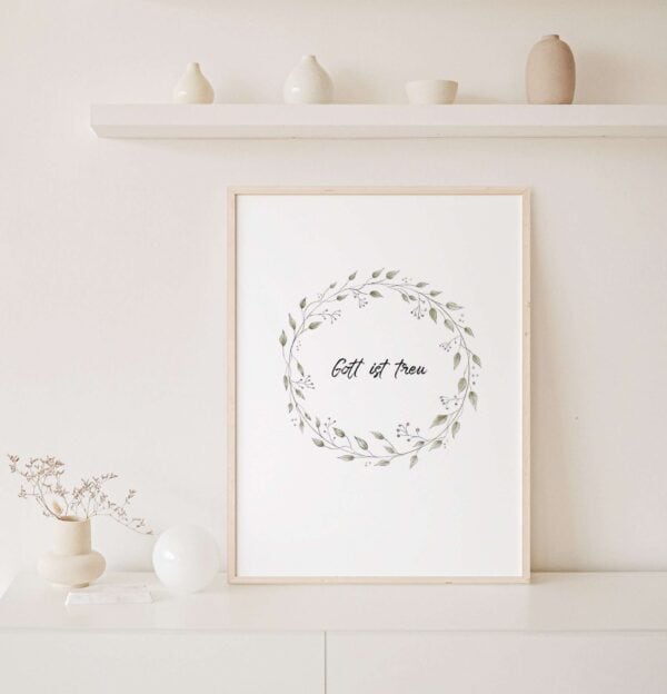 Spirituelle Wanddekoration mit christlichem Gruß, christliche Wohnkunst, christliche Geschenke.