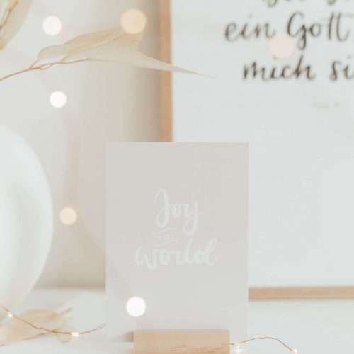 christliches Produkt 3x Weihnachtskarte "Joy To The World"