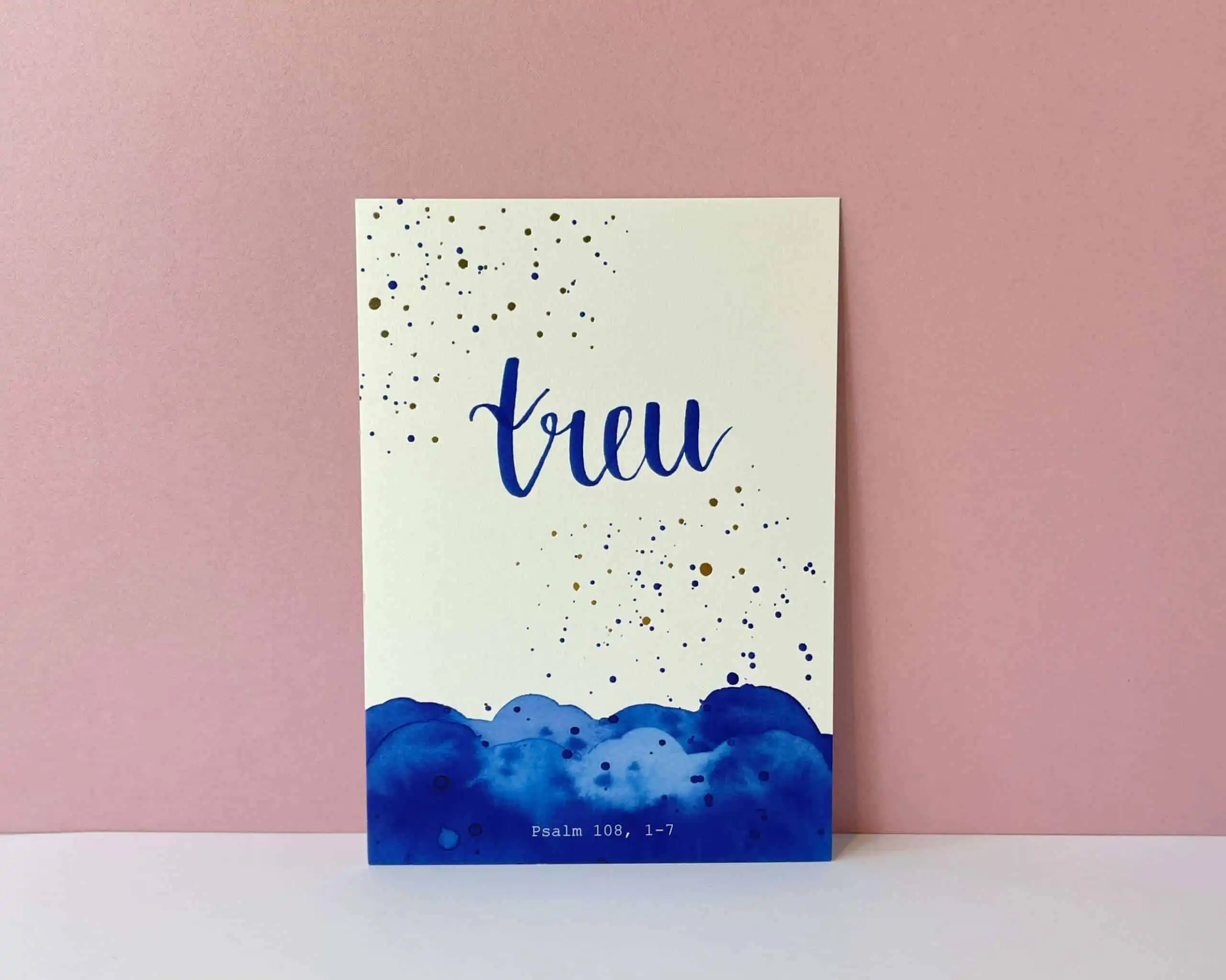 Segenskarte mit biblischem Vers, christliches Grußkarten-Design, Glaubensbotschaft, christliche Geschenkidee.