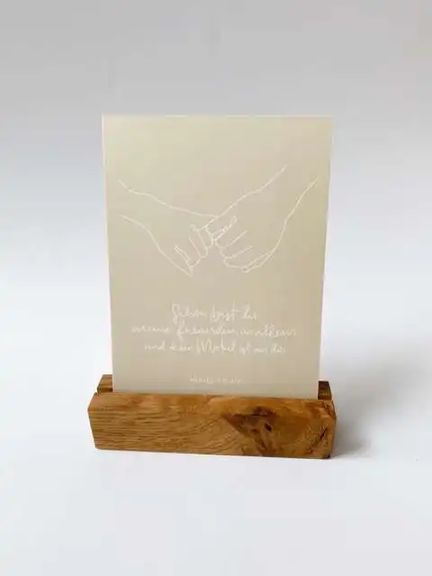 3er Set Postkarte DIN A6 | Hohelied 4:7 | Christliche Papeterie | für die Freundin, Partnerin oder Ehefrau 5 Sanfte Grußkarte mit christlichen Botschaften und Holzständer, christliches Design, Geschenkidee.