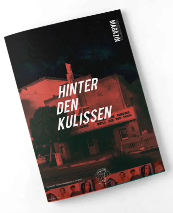 Moderne christliche Magazincover mit urbanem Design und Sternenhimmel, Christliche Lifestyle-Trends.