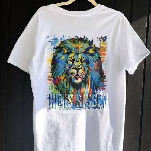 christliches Produkt T-Shirt THE LION OF JUDAH | UNISEX | weiß