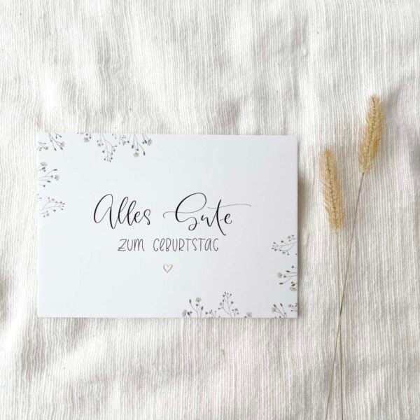 Liebe, christliche Grußkarte zum Geburtstag, handgemacht, christliche Botschaft, Bibelvers.