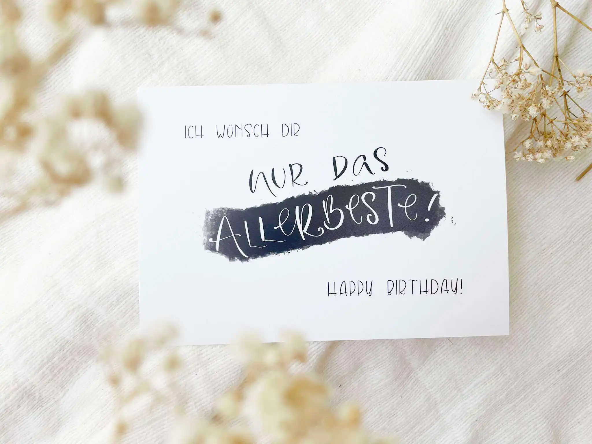 Individuelle christliche Grußkarte für Geburtstagswünsche, liebevolle Botschaft, christliche Inspiration.