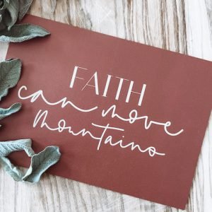 Postkarte Faith can move mountains