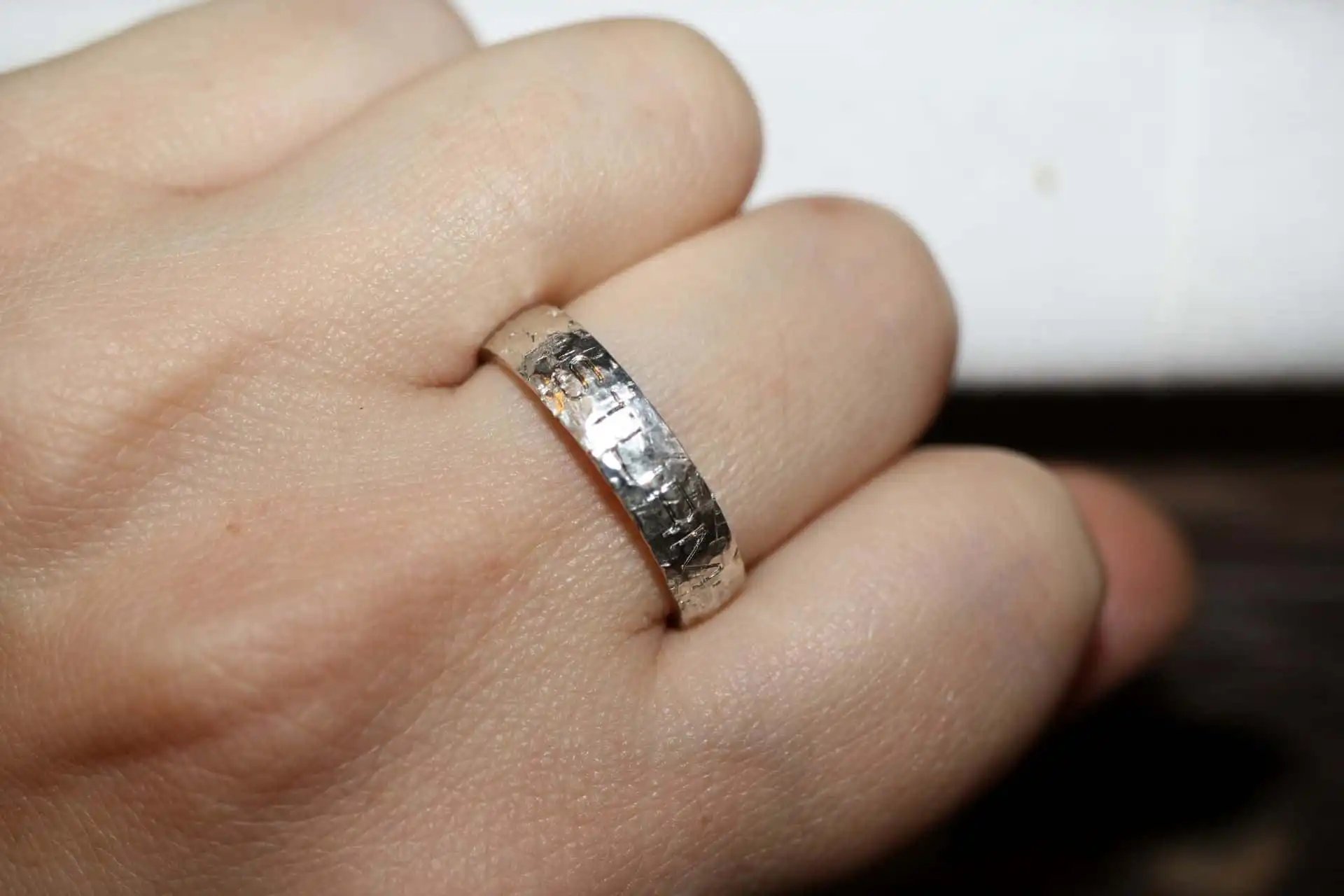 Ring STURMSTILLER 3 Moderner Silberschmuck mit christlichem Motiv, Geschenk für Christen, Schmuckstil für Glaube.