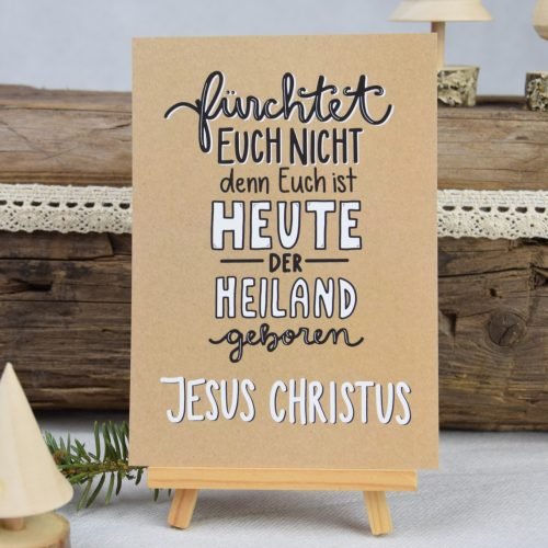 christliche Kleidung Weihnachtskarte Heiland der Welt Hopelettix