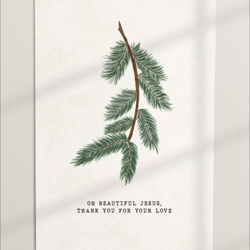 christliches Produkt Weihnachts-Poster – Beautiful Jesus | DIN A4 auf Leinenpapier