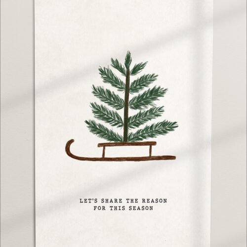 christliches Produkt Weihnachts-Poster – The Reason | DIN A4 auf Leinenpapier