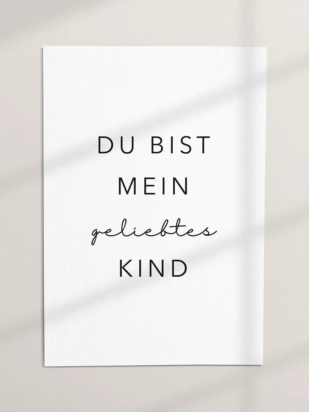 Hochwertiges christliches Wandzitat mit liebevoller Botschaft.