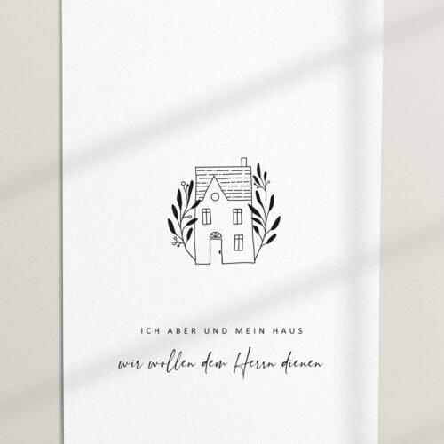christliches Produkt Poster – Ich Und Mein Haus | DIN A3