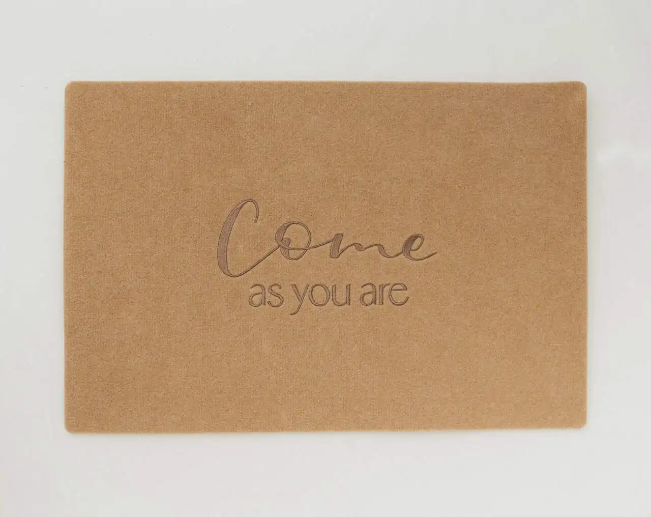 Come as you are | Christliche Fußmatte – robustes Nadelfilz – 40x60cm 4 Gottes Wort Erinnerungskarte mit inspirierendem Bibelvers, christliches Geschenk.