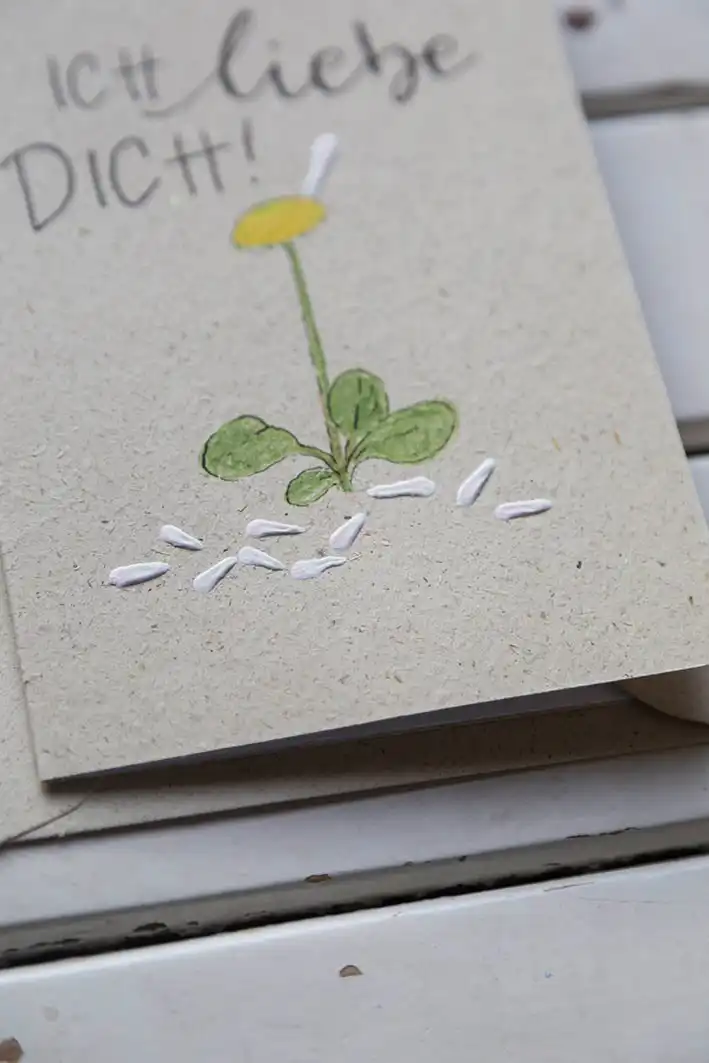 Klappkarte A6 Gänseblümchen 2 Blumenkarte mit Gebetskerzen und christlichem Spruch, christliche Grüße, Gebetstärke.