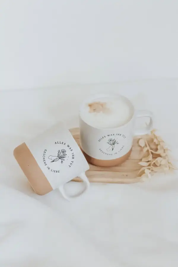 Seglehrreichem, Christlicher Becher mit Liebe und Geschenke für Gläubige.