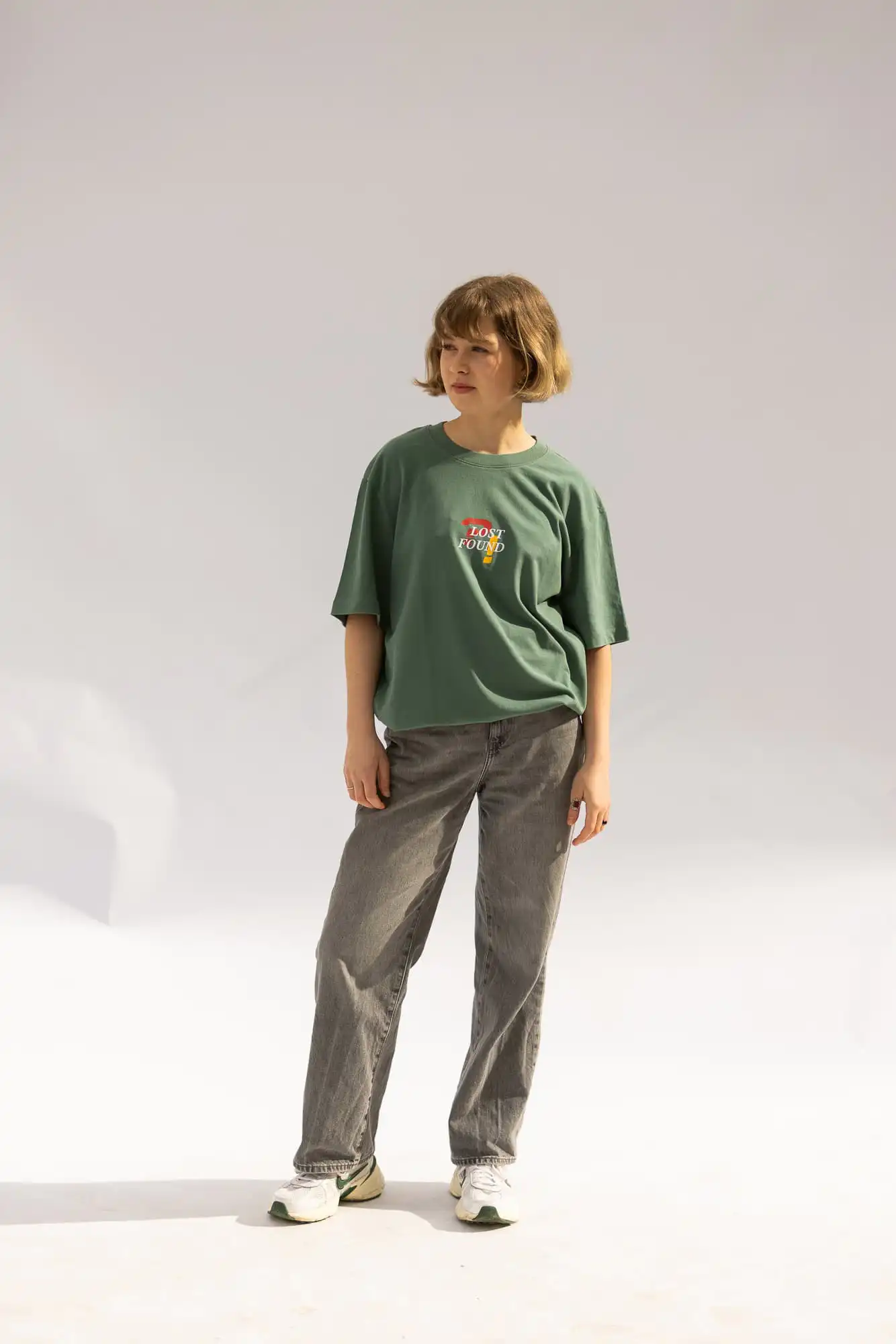 Lost - now Found Shirt 3 Moderne grüne T-Shirt mit Bibelvers für christliche Mode online kaufen.