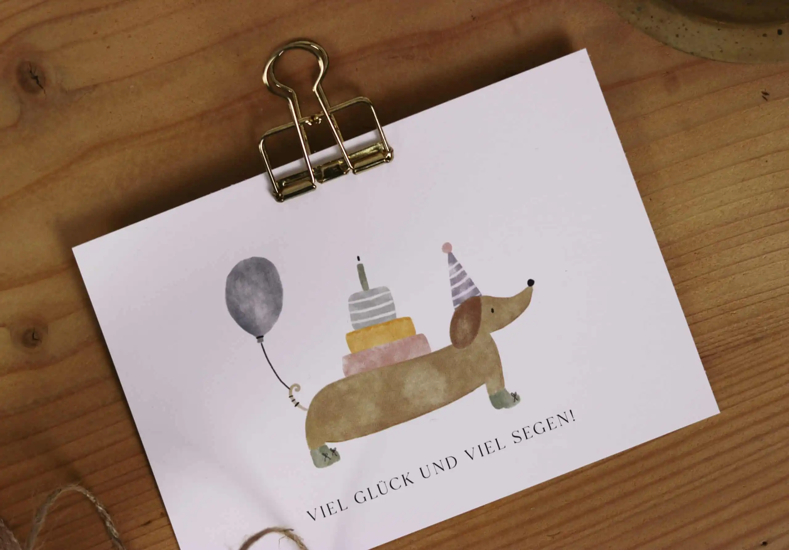 Weihnachtskarte mit Hund, Geburtstag, Glückwunsch, christliche Grußkarte, humorvolle Karte.