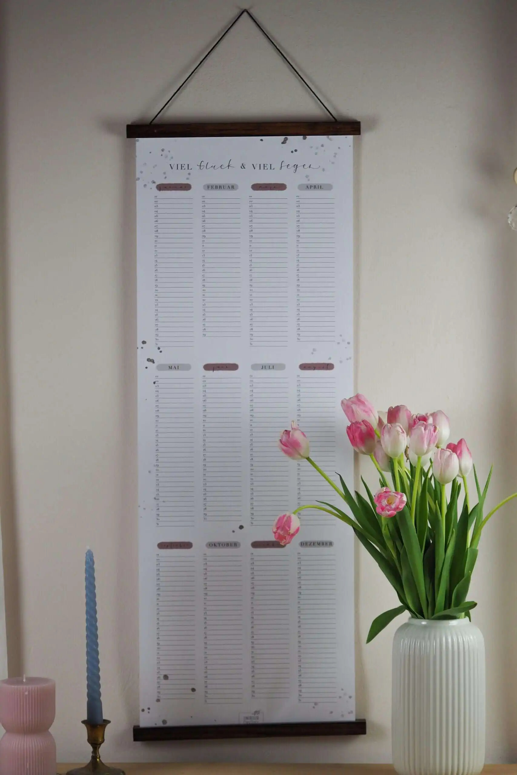 Inspirierendes christliches Jahresplaner, Bibelvers, Wandkalender, christliches Dekor, Gebetsplaner.