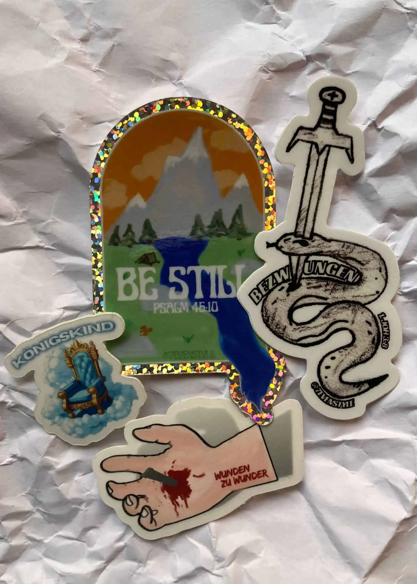 christliche Vinylsticker Set 2 Glaube, christliche Aufkleber, religiöse Sticker, Bibelzitate, christliche Marken, Gebetskultur.