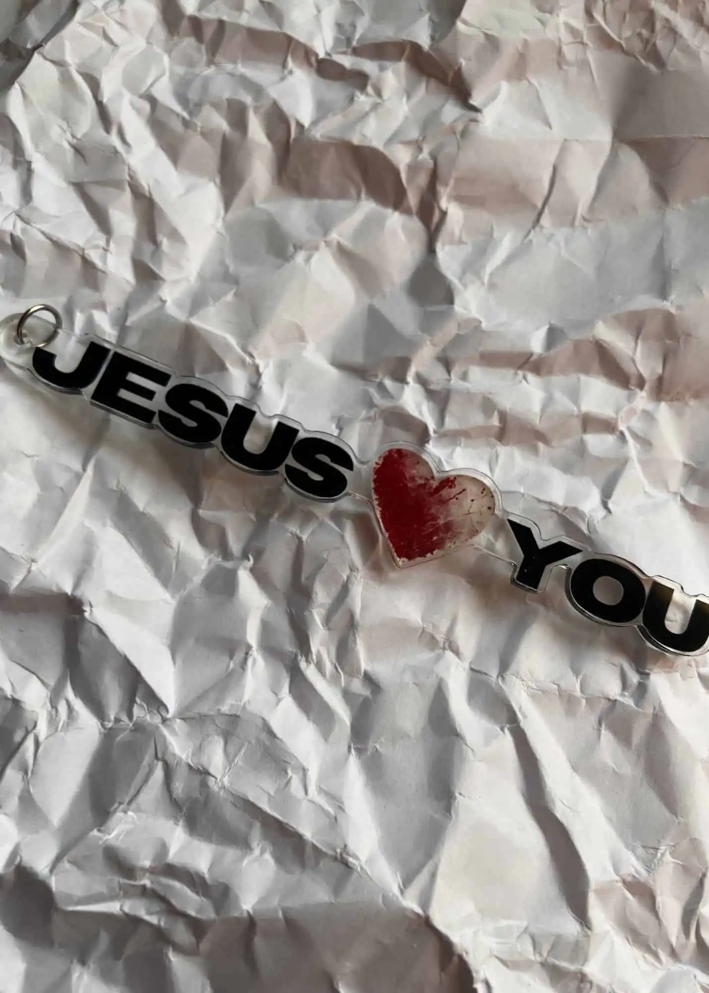 Jesus loves you - Anhänger Acryl 3 Jesus Liebe Schmuck Geschenk christliche Marken Messe.