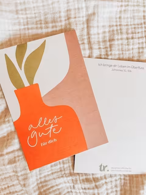 Postkarten alles Gute im 3-er Set 2 Inspirierende christliche Grußkarte mit Bibelvers und persönlicher Botschaft.