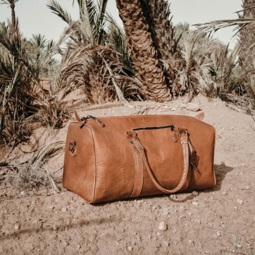 christliche Kleidung Leder Weekender "Agadir" mookho