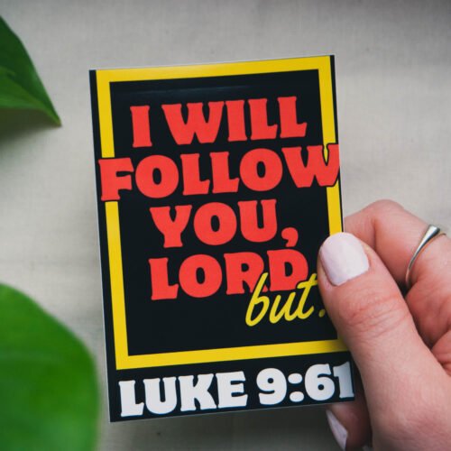 christliches Produkt 10 Sticker - I WILL FOLLOW YOU LORD