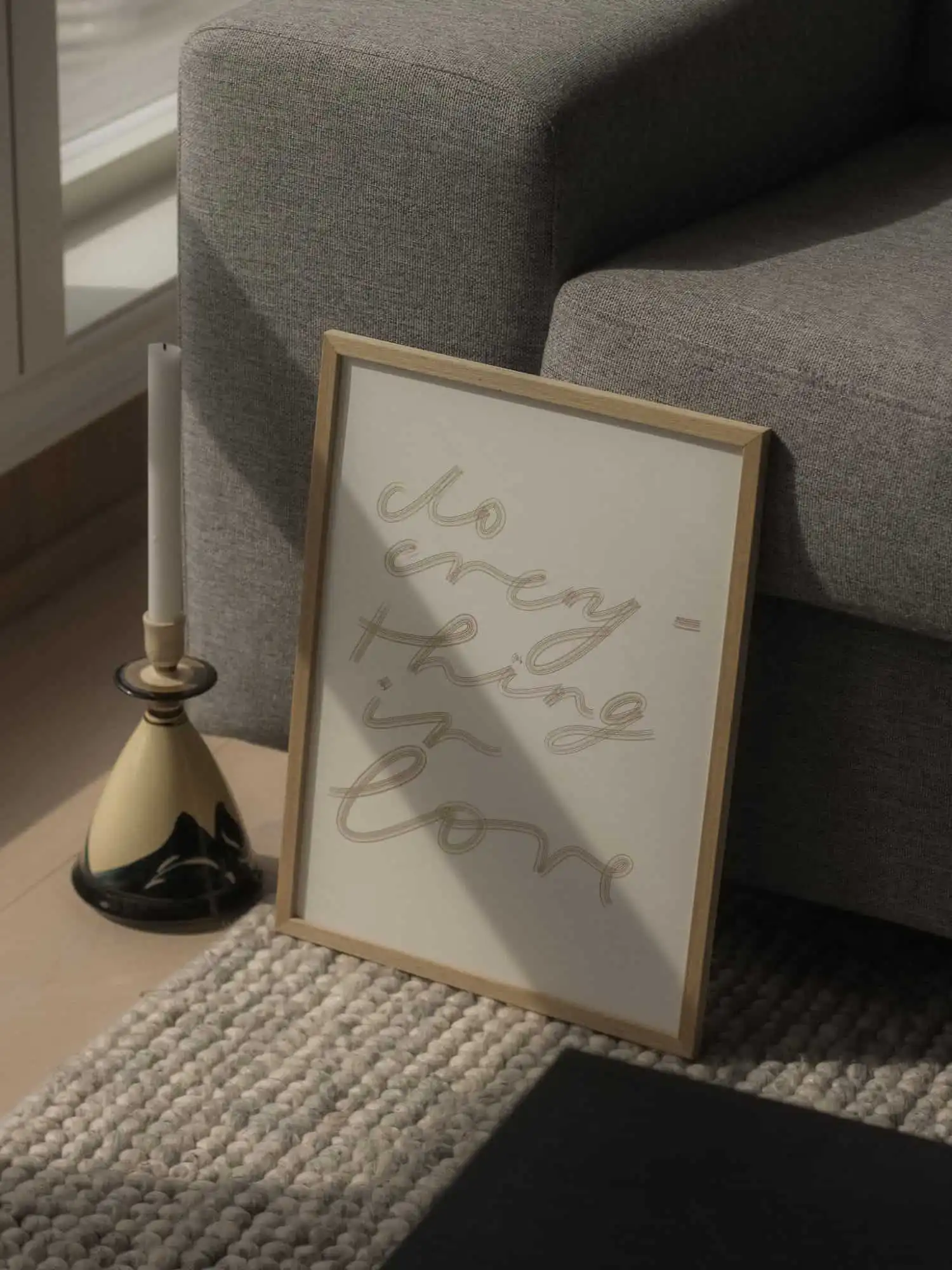 Poster "Do everything in love" 4 Gottesbild und christliche Botschaft auf Dekorative Wandkunst, christliche Gestaltungsidee.